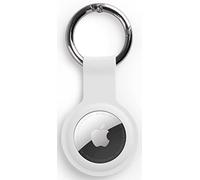 StilGut Custodia Compatibile con AirTag, Portachiavi con Cover prottetiva di Silicone Liquido - Bianco