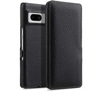 StilGut Custodia compatibile con Google Pixel 7 Cover a Libro con Chiusura Clip, apribile, Cover in Pelle - nero