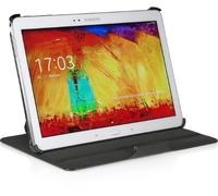 StilGut UltraSlim Case, Custodia con Funzione di Supporto per Samsung Galaxy Note 10.1, Nero Vintage
