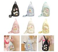 Stili Giapponesi Cleor Nylon Torace Borse Trasporto Multipli Trasporto Con Accessori Per Accessori Per Colpa Oggetti Da Collezione Visualizza Borsa Casual/ufficio Trasparente.