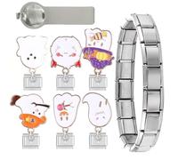 Stili Italiani Fascino Bracciale Set Bracciali In Acciaio Inossidabile Gioielli Per Uomini Da Uomo Abbinate A Tema Halloween Accessori Italiani Intercambiabili