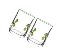 Stili Limone Succhi Occhiali Set Di 2 Robusti 14oz Capacità Clear Barwares Per Uso Quotidiano Evento Styling Eleganti Limoni Decors Set Di Piatti Da Tavolo Per Uso Quotidiano