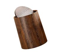 Stili Retrò Cestino Per Rifiuti Del Coperchio Bidone Della Spazzatura Con Un Modello Legno Finto Dimensioni Compattemente Piccoli E Appartamenti Rotondi Lanci Batti