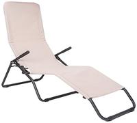 Stiliac 6800 Lettino Reclinabile Pasha, Beige Tramato, Tubo Tondo, Sdraio Basculante