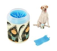 Stilizzato Monkey Art - Spazzola riutilizzabile per piedi del cane, in morbido silicone, pulisce delicatamente le zampe dopo le passeggiate