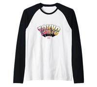Stilizzato Pop Art Tipografia Tokyo Giappone Anime Graffiti Style Maglia con Maniche Raglan