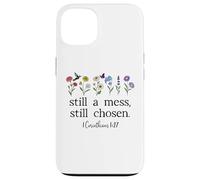 Still a Mess Still Chosen God Bible Verse 1 Corinthians 1:27 Custodia per iPhone 13