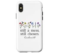 Still a Mess Still Chosen God Bible Verse 1 Corinthians 1:27 Custodia per iPhone X/XS