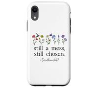 Still a Mess Still Chosen God Bible Verse 1 Corinthians 1:27 Custodia per iPhone XR