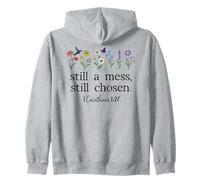 Still a Mess Still Chosen God Bible Verse 1 Corinthians 1:27 Felpa con Cappuccio