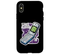 Still Flippin' It Retro Flip Phone 90s Y2K Nostalgia Custodia per iPhone X/XS