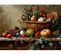 Still Life Fruit Basket Puzzle 1000 Pezzi Difficile Rompicapo Adulti Sfida Per Amanti Del Puzzle Rilassamento Pressione Ridotta Dopo Il Lavoro Regalo Amici 1000 PCS