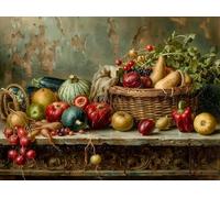 Still Life Fruit Basket Puzzle 1000 Pezzi Per Arredamento Domestico Cartone Riciclato Ecologico Tema Natura Per Tutta La Casa Con Cornice Inclusa Migliore Vendita 1000 PCS