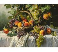 Still Life Fruit Basket Puzzle 1000 Pezzi Per Neonati E Bambini Cartone Atossico Resistente Difficoltà Bassissima Per Attività Educative A Casa Qualità Sicura Certificata 1000 PCS