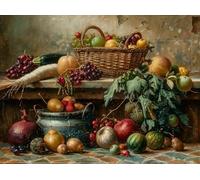 Still Life Fruit Basket Puzzle 300 Pezzi Sfida Intellettuale Avanzata Rompicapo Per Menti Acute Esercizio Cerebrale Stimolo Mentale Regalo Per Person 300 PCS