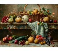 Still Life Fruit Basket Puzzle 300 Pezzi Sfida Intellettuale Avanzata Rompicapo Per Menti Acute Esercizio Cerebrale Stimolo Mentale Regalo Per Person 300 PCS