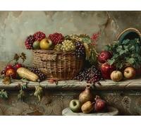 Still Life Fruit Basket Puzzle 500 Pezzi Giochi Da Tavolo Per Serate Divertimento in Gruppo Rilassamento E Convivialità Regalo Per Amici 500 PCS