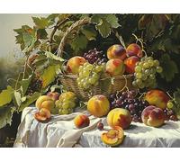 Still Life Fruit Basket Puzzle 500 Pezzi Per Amici E Famiglia in Serata Rompicapo Sfida Creativa Giochi Da Tavolo Relax E Intelligenza Regalo Natale 500 PCS
