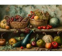 Still Life Fruit Basket Puzzle 500 Pezzi Relax E Intelligenza Familiare Gioco Per Adulti E Ragazzi Rilassamento Pressione Ridotta Idea Regalo Per Figlio 500 PCS
