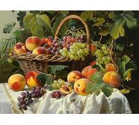 Still Life Fruit Basket Rompicapo 500 Pezzi Difficili 3D Cartone Rigido Resistente Tema Architettura Per Esperti Per Decorazione E Collezione Qualità Museale 500 PCS