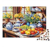 Still Life Kitchen Scene Jigsaw Puzzle Impossible 1000Pcs Interesting Decorazione Per La Casa. Rilassamento E Intelligence Per Adulti E Bambini Da 12 Anni 52x38cm/1000pcs