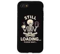 Still Loading Stanco Groggy Scheletro Caffè Divertente Design Meme Custodia per iPhone SE (2020) / 7/8