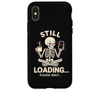 Still Loading Stanco Groggy Scheletro Caffè Divertente Design Meme Custodia per iPhone X/XS