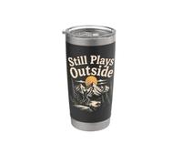 Still Plays Outside - Camping, Hiking, Outdoors Nature Bicchiere termico in acciaio inox doppia parete