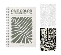Still & Slow - Monochrome Coloring Book for Adults - 35 Mindful Autumn Illustrations for Calm & Relaxation - One-Pen Ritual, Thick Paper (One Color Coloring Book)