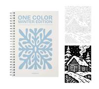 Still & Slow - Monochrome Coloring Book for Adults - 35 Mindful Winter Illustrations for Calm & Relaxation - One-Pen Ritual, Thick Paper (One Color Coloring Book)