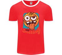 Still Sorridente Divertente Emoji Exhausted Stanco Uomo Ringer Fotl