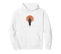 Still Walking Monks Minimalist Zen Art Felpa con Cappuccio