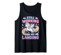 Still Working On My Landing Unicorno Arcobaleno Canotta