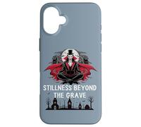 Stillness Beyond The Grave Citazione divertente Vampire Meditation Custodia per iPhone 16 Plus