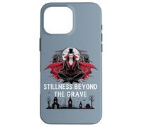 Stillness Beyond The Grave Citazione divertente Vampire Meditation Custodia per iPhone 16 Pro Max