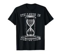 Stillness in Disruption Hourglass Broken Glass Time Gothic Maglietta