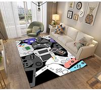 Stillshine. 3D Gaming Tappeti per Bambini Adolescenti Ragazzo Tappeti Camera da Letto Soggiorno Tappeti Salotto Bagno Cucina Moderni Lavabile Antiscivolo Gamer Room Decor (Nero Bianca,80x120 cm)