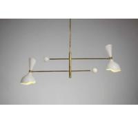 Stilnovo 2 Braccio Ottone Sputnik Lampadario - Luce Attrezzatura Luci Armatura