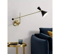 Stilnovo Diabolic Nera Applique 2 Luci Lampada Ottone Grezzo Lampada Italiana