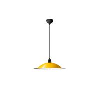 Stilnovo Lampiatta Lampadario Grande Bianco/ Giallo