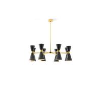 Stilnovo Megafono Lampadario 16 Oro/ Nero/Avorio