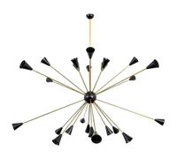 Stilnovo Sputnik Lampada Grande Italiano Lampadario Premuim Nero Icona Luci E