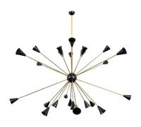 Stilnovo Sputnik Lampada Grande Italiano Lampadario Premuim Nero Icona Luci E