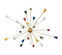 STILNOVOLIGHT Enorme lampadario Sputnik Midcentury nello stile di Stilnovo 24 Arms Sputnik Light Fixture
