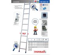 Stilo semplice con e senza barra in alluminio (Alluminio, 9 gradini)