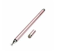 Stilo touch screen universale, penne stilo capacitive per note disegno per tablet telefono, penne stilo con struttura in alluminio con punte morbide/disco trasparente (rosa)