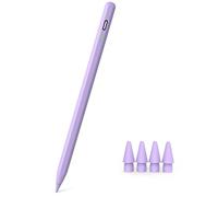 Stilo viola per iPad 2018-2025 con ricarica rapida, stilo con funzione Palm Rejection e sensibilità all'inclinazione, Pencil per iPad 6°-10°/A16, Pro M4/13,11“, 12,9”, Mini 5°-7°, Air M2/M3 3°-5°