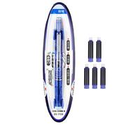 Stilografica | Stilografica A Pressione Con 5 Sacchetti Di Inchiostro,Pennino Fine 0.5mm Materiale Scolastico, Cancelleria per Calligrafia Doodling Journaling