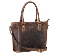 STILORD 'Abigail' Borsa da ufficio in Pelle Shopper Vintage Elegante Borsello a Tracolla Business Bag per PC da 13,3 Pollici a Spalla per Lavoro e Shopping, Colore:soria - marrone
