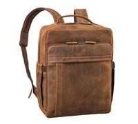 STILORD 'Aldo' Zaino in Pelle Vera per Uomo e Donna - Elegante Computer Portatile 15-16 Pollici - Business Stiloso con Sistema per Trolley, Colore:bergamo - Marrone